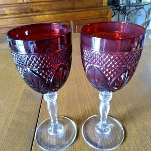 Chrystal de Arc Set of Two Wine Goblets